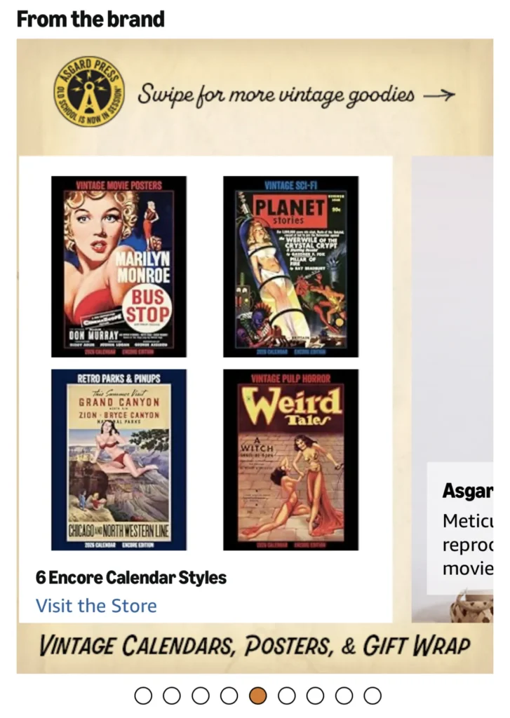 Module for Amazon Brand Story for Asgard Press