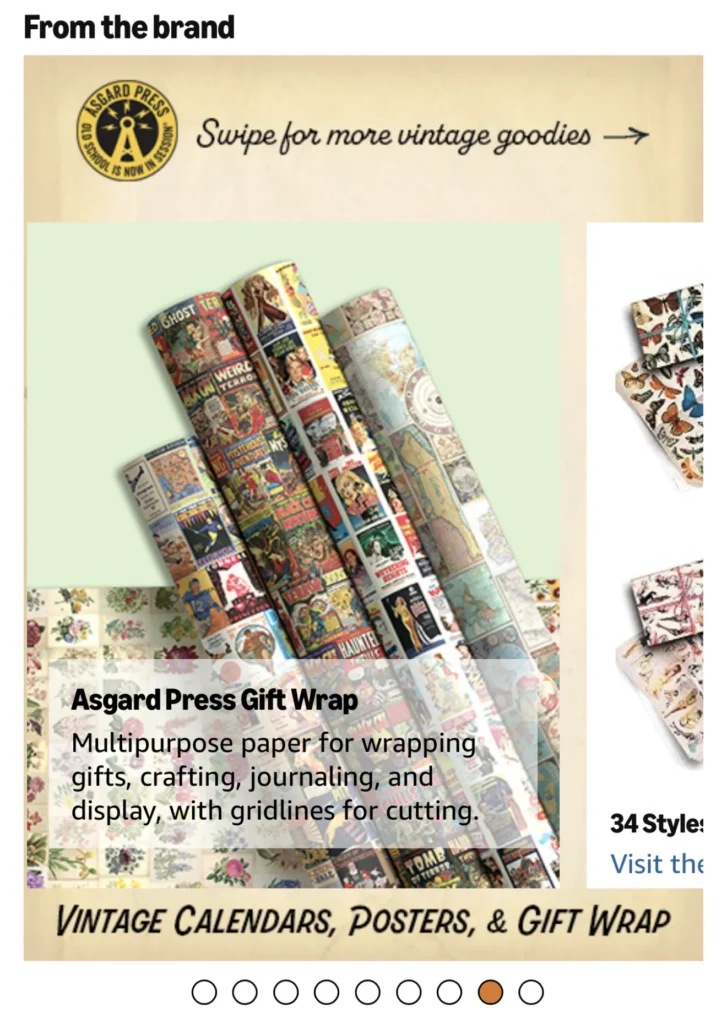 Module for Amazon Brand Story for Asgard Press